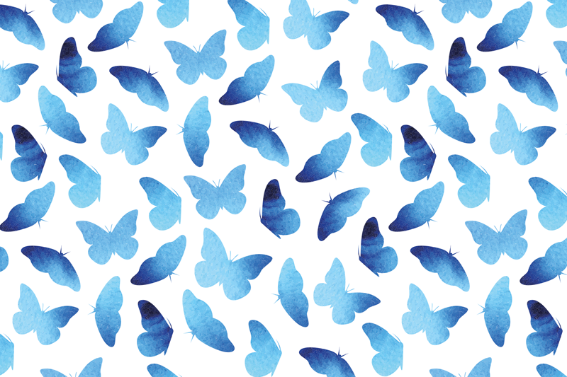 Tovaglietta americana originale motivo farfalle blu - TenStickers