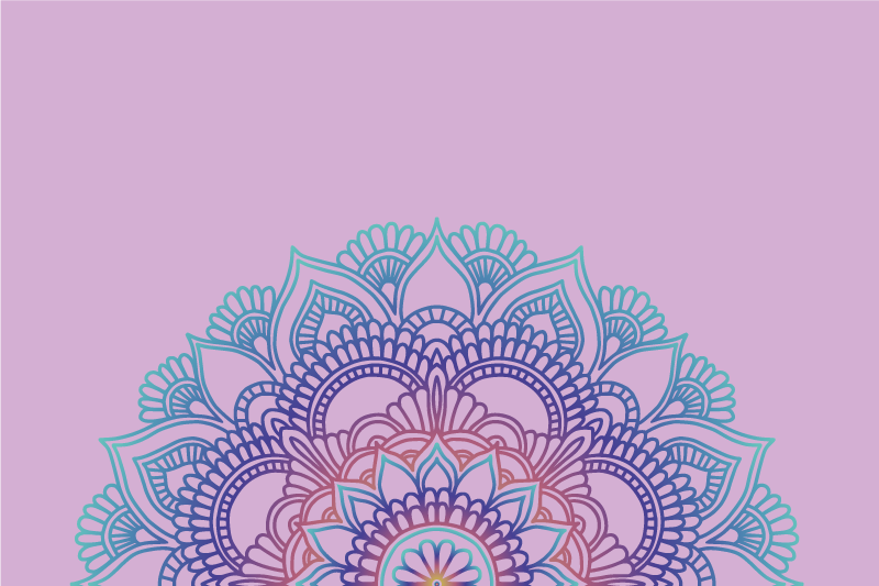 Tovaglietta personalizzata originale Mezzo mandala - TenStickers