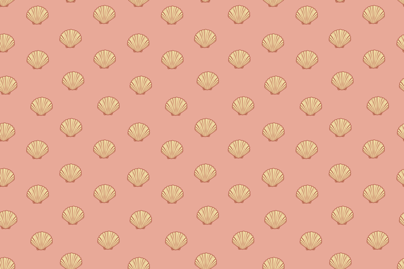 Tovaglietta americana originale con motivo conchiglia - TenStickers