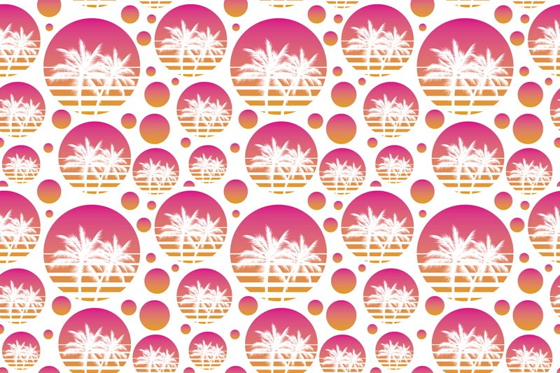 Tovaglietta americana originale motivi palme tropicali - TenStickers