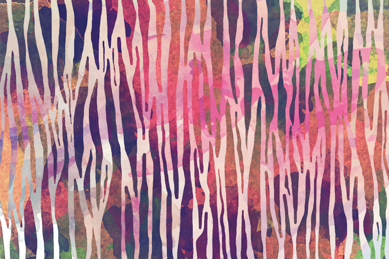 Tovaglietta americana strisce colorate astratte - TenStickers