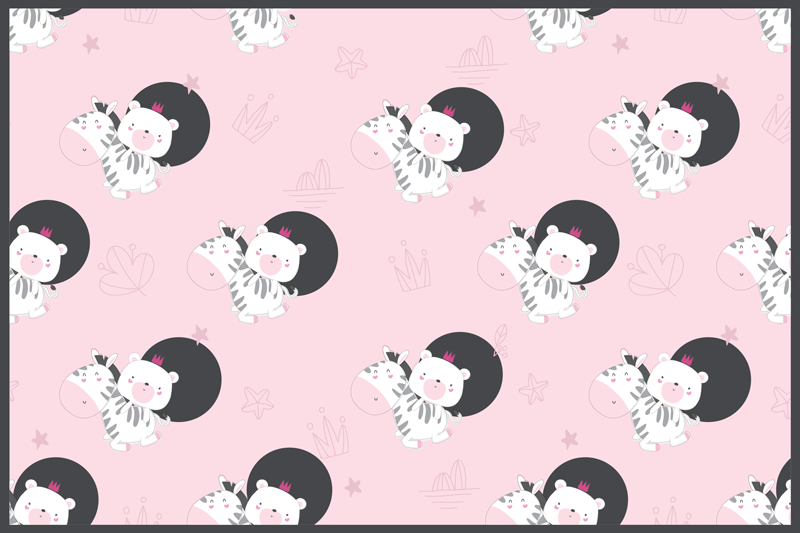 Tovaglietta americana infantile illustrazioni zebra carine - TenStickers