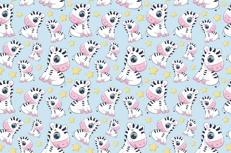 Tovaglietta americana infantile motivo zebra adorabile - TenStickers