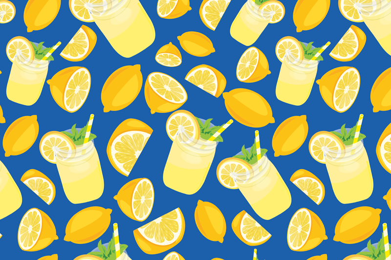 Tovaglietta americana moderna immagine di limonata fresca - TenStickers