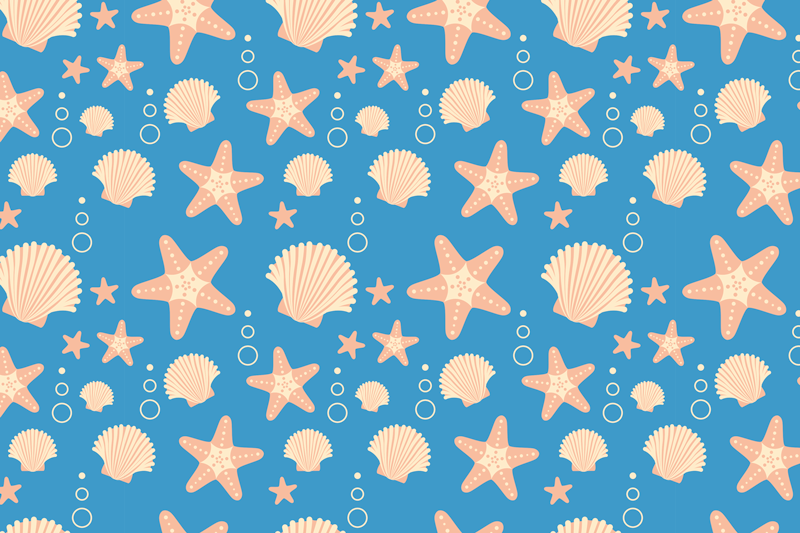 Tovaglietta americana originale motivi conchiglie nautiche - TenStickers