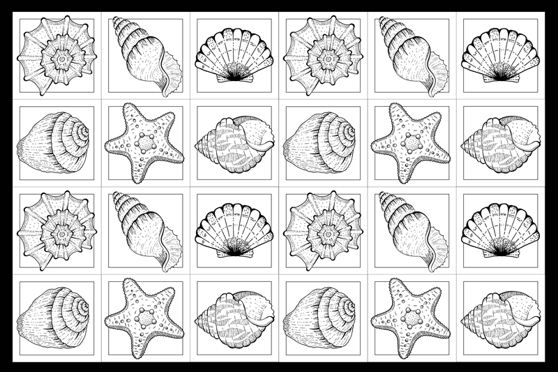 Tovaglietta americana originale motivo conchiglia - TenStickers