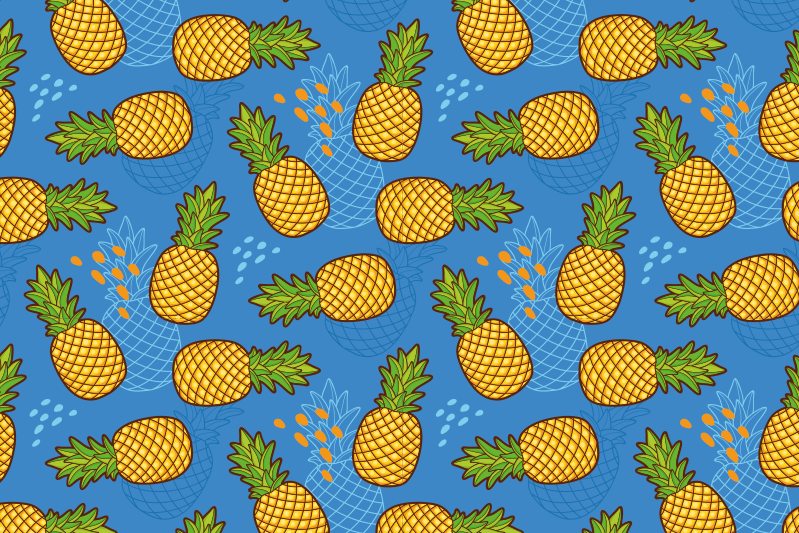 Tovaglietta americana originale sfondo ananas - TenStickers