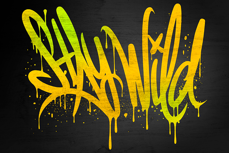 Tovaglietta americana frase rimani selvaggio script - TenStickers