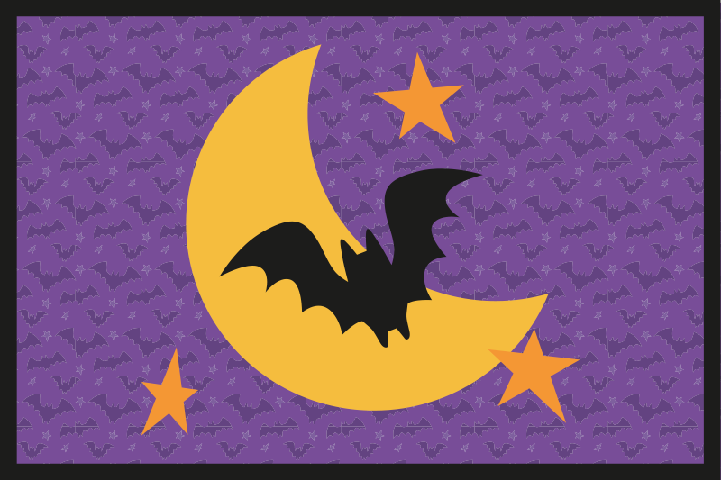 Tovaglietta colazione altri colori Stelle lunari e un pipistrello - TenStickers