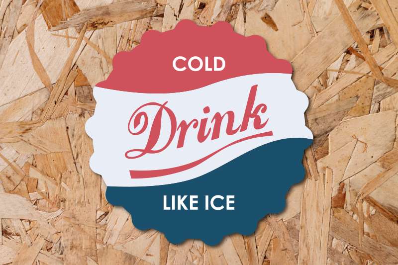 Tovaglietta americana frase bevanda fredda come ghiaccio - TenStickers