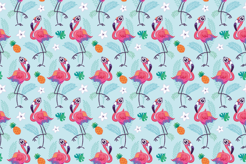 Tovaglietta americana originale motivo tropicale fenicottero - TenStickers