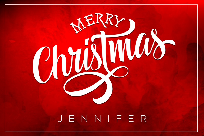 Tovaglietta americana rossa Testo di buon natale - TenStickers