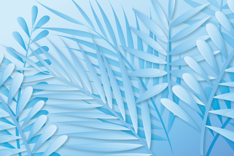 Tovaglietta americana motivo palme fogliose - TenStickers