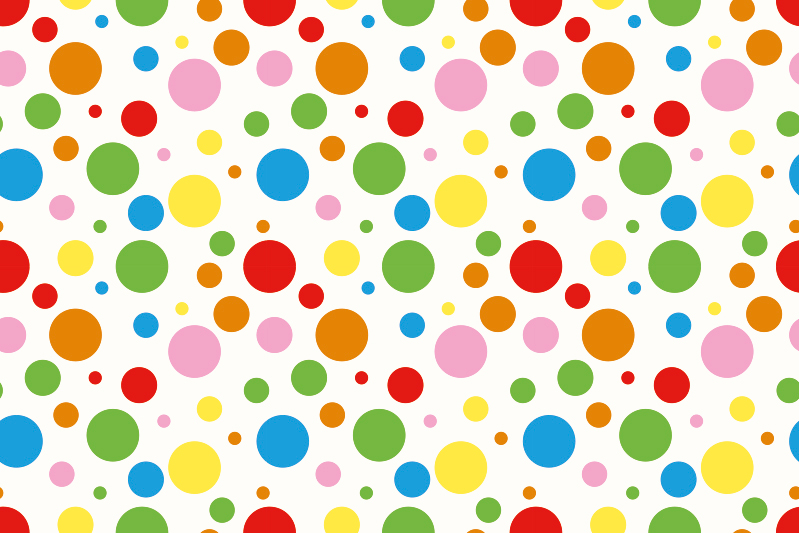 Tovaglietta americana infantile a pois colorati - TenStickers
