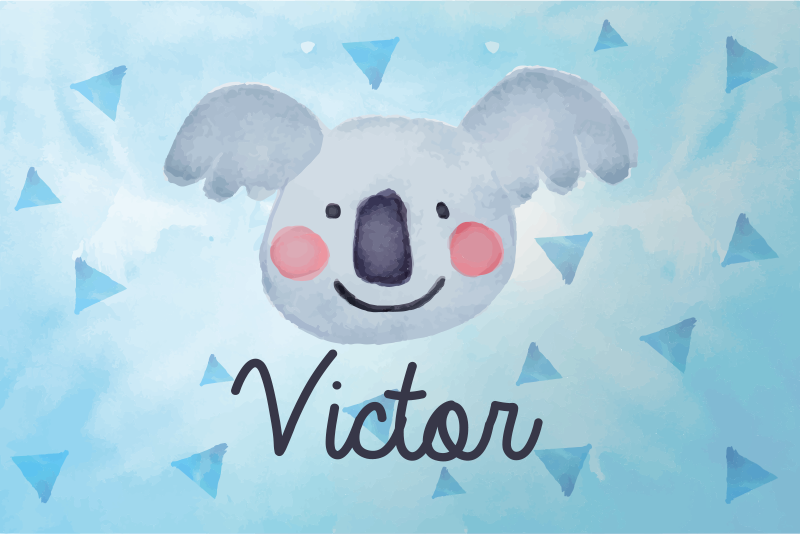 Tovaglietta pvc koala e nome personalizzabile - TenStickers