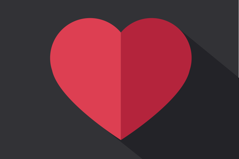 Tovaglietta americana originale con accentuazione a cuore - TenStickers