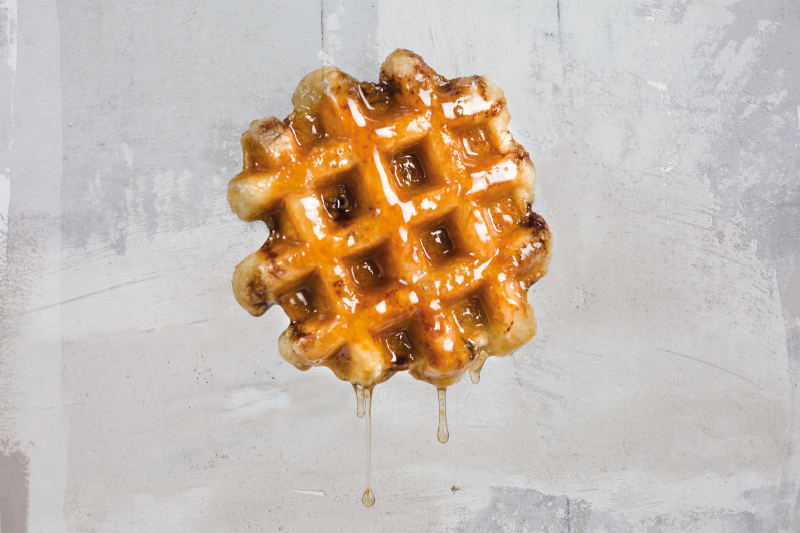 Tovaglietta americana originale waffle allo sciroppo d'oro - TenStickers