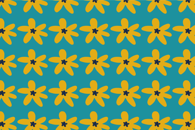 Tovaglietta americana moderna motivo floreale vivace - TenStickers