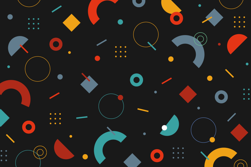 Tovaglietta americana moderna a motivo geometrico colorato - TenStickers