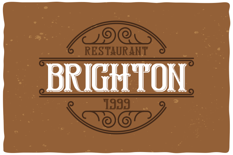 Tovaglietta americana frase logo ristorante brighton - TenStickers