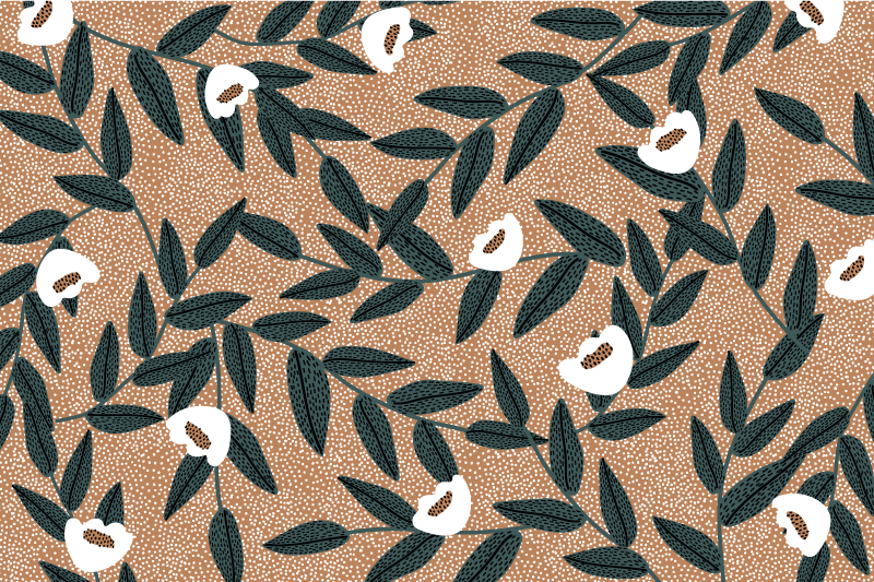 Tovaglietta americana copertura a motivo foglia - TenStickers