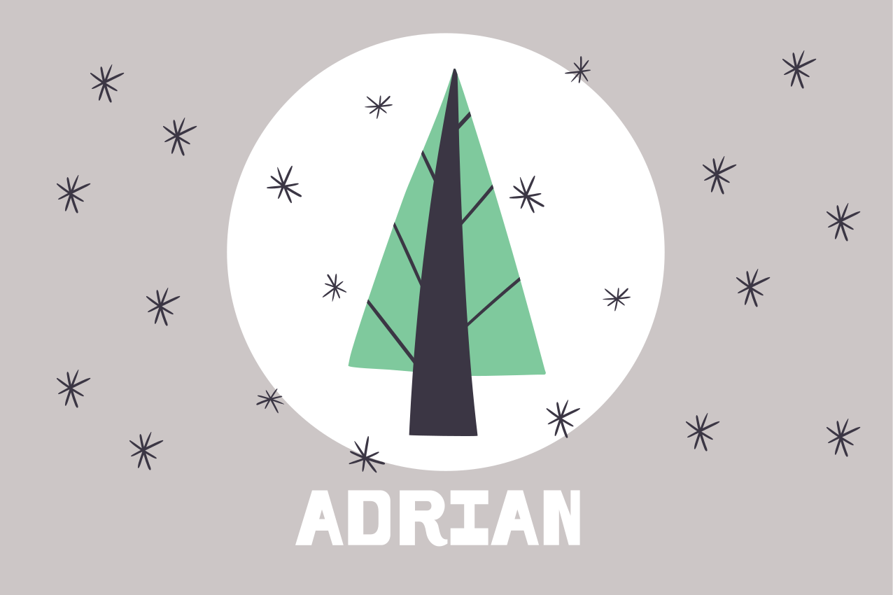 Tovaglietta pvc con albero di natale e nome - TenStickers