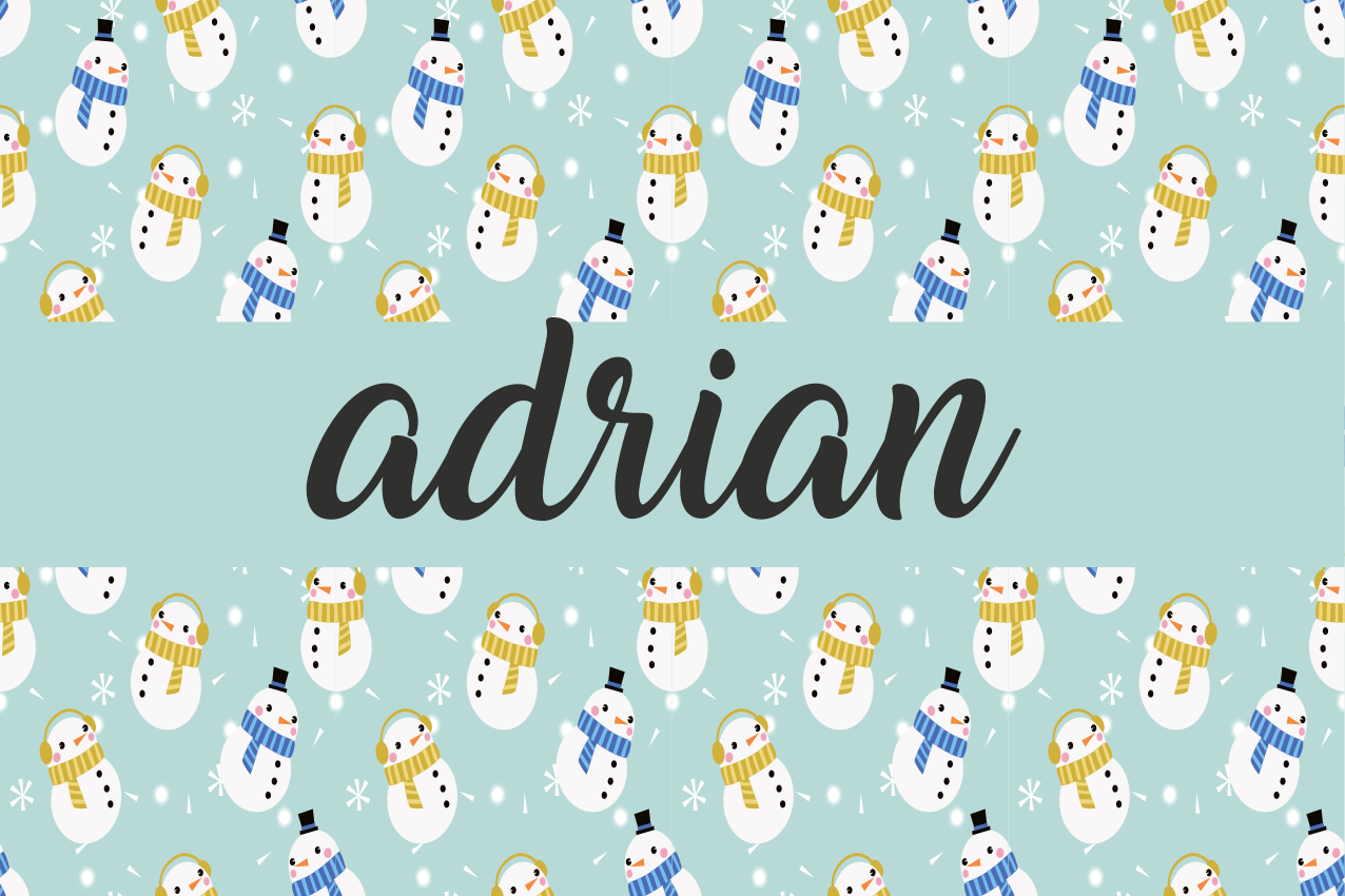 Tovaglietta personalizzata con pupazzi di neve - TenStickers