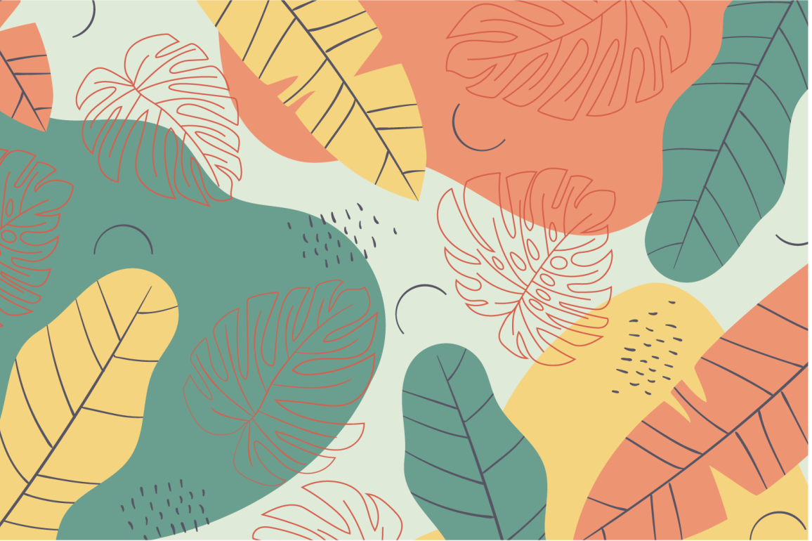 Tovaglietta americana originale motivo foglia - TenStickers