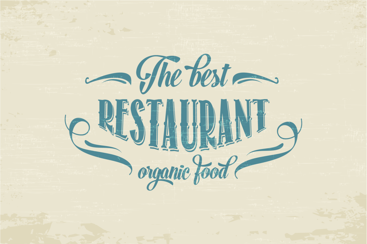 Tovaglietta americana frase cibo biologico ristorante - TenStickers