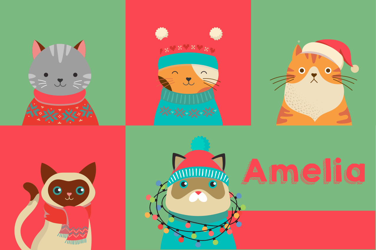 Tovaglietta americana infantile gatti cartoni animati - TenStickers