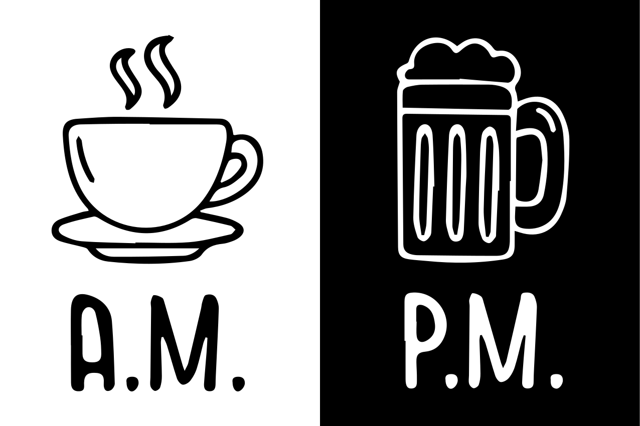 Tovaglietta americana frase caffè birra contrasto - TenStickers