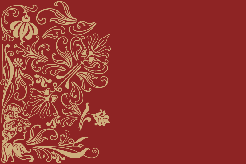 Tovaglietta americana elegante con accenti floreali eleganti - TenStickers