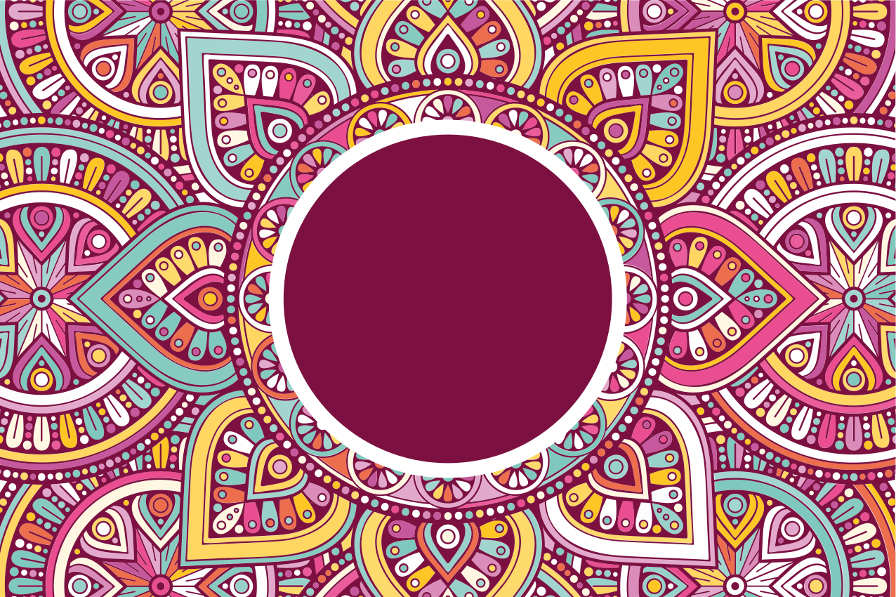 Tovaglietta americana originale motivo mandala colorato - TenStickers