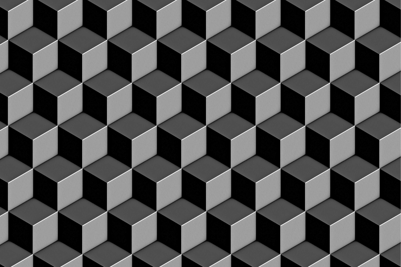 Tovaglietta americana motivo cubi geometrici - TenStickers