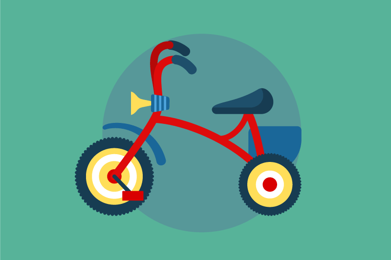 Tovaglietta americana infantile triciclo con clacson - TenStickers