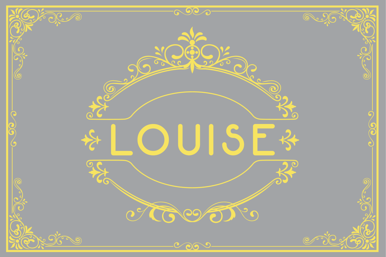 Tovaglietta americana con nome display elegante del nome - TenStickers