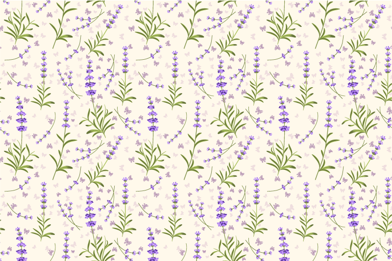 Tovaglietta americana motivo floreale lavanda - TenStickers