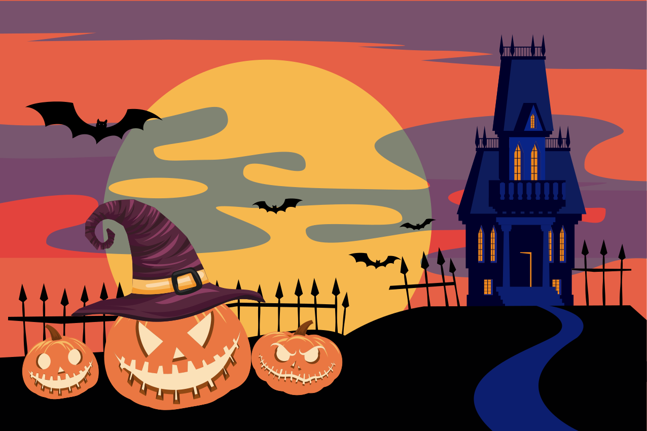 Tovagliette americana halloween scena incubo zucche - TenStickers