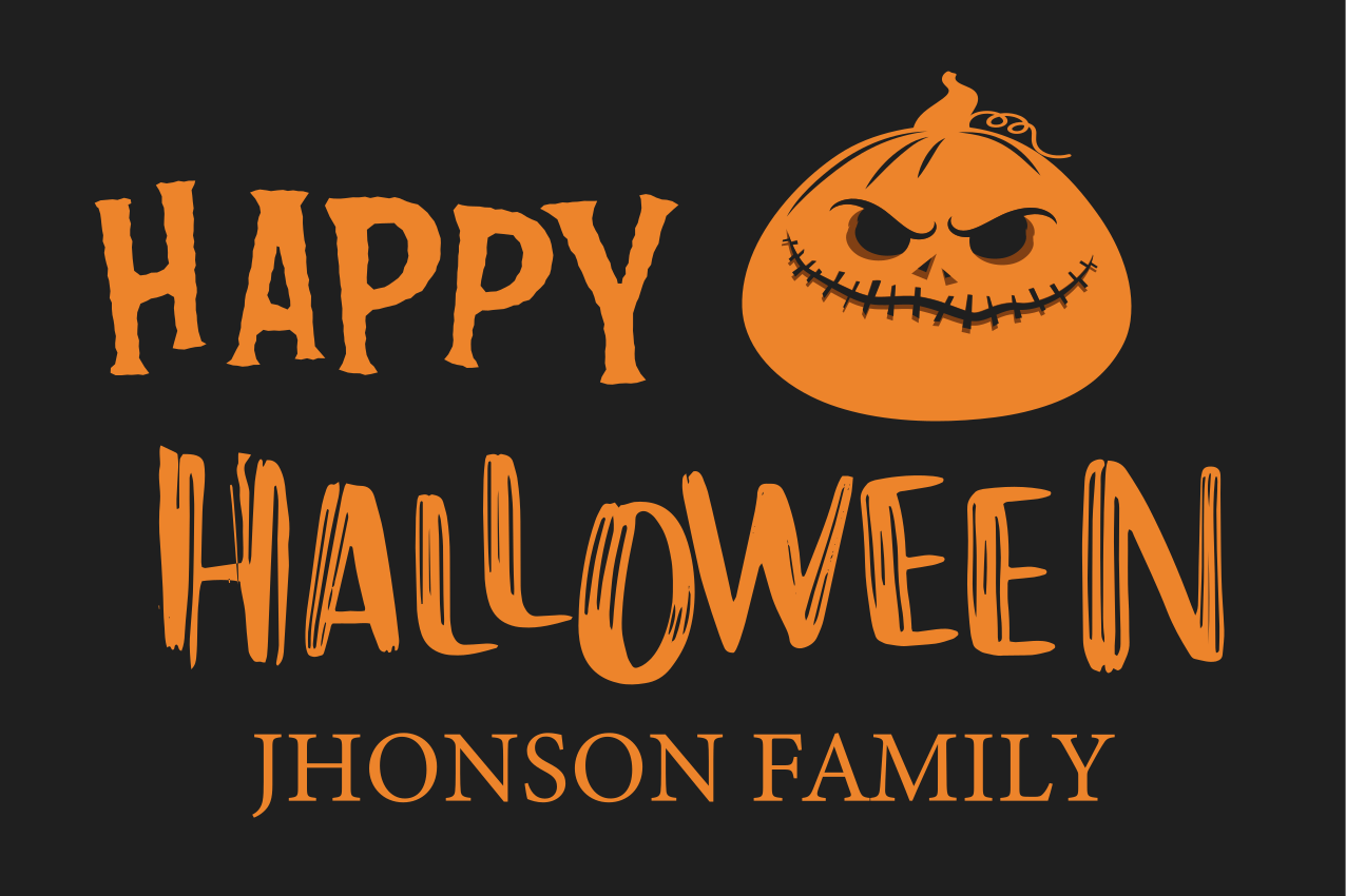 Tovagliette americana halloween saluti di famiglia - TenStickers