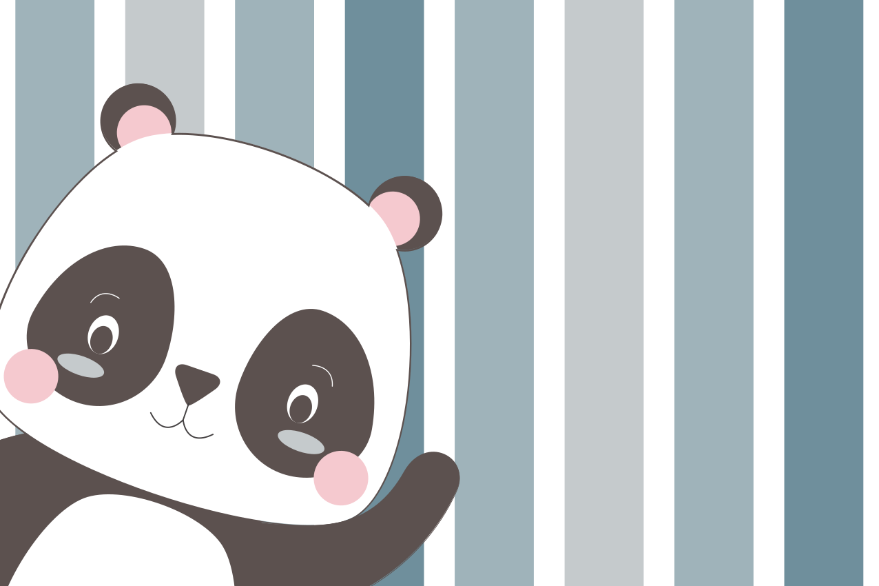Tovaglietta americana infantile design panda - TenStickers