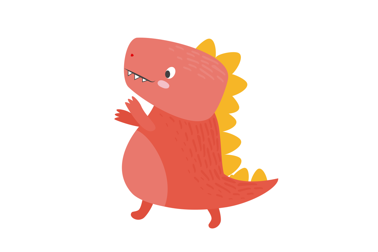 Tovaglietta americana infantile personaggio dinosauro carino - TenStickers