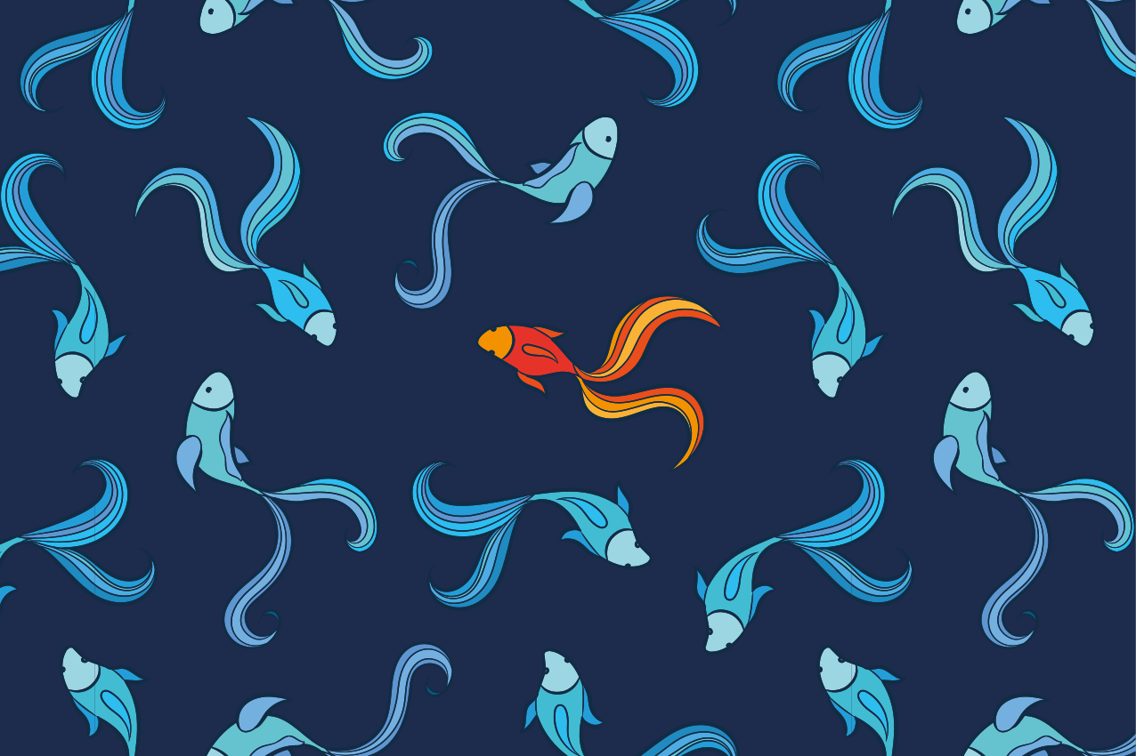 Tovaglietta americana originale motivo pesci vivaci - TenStickers