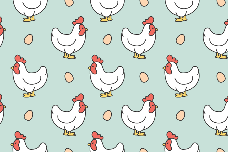 Tovaglietta americana infantile con fantasie di galline - TenStickers