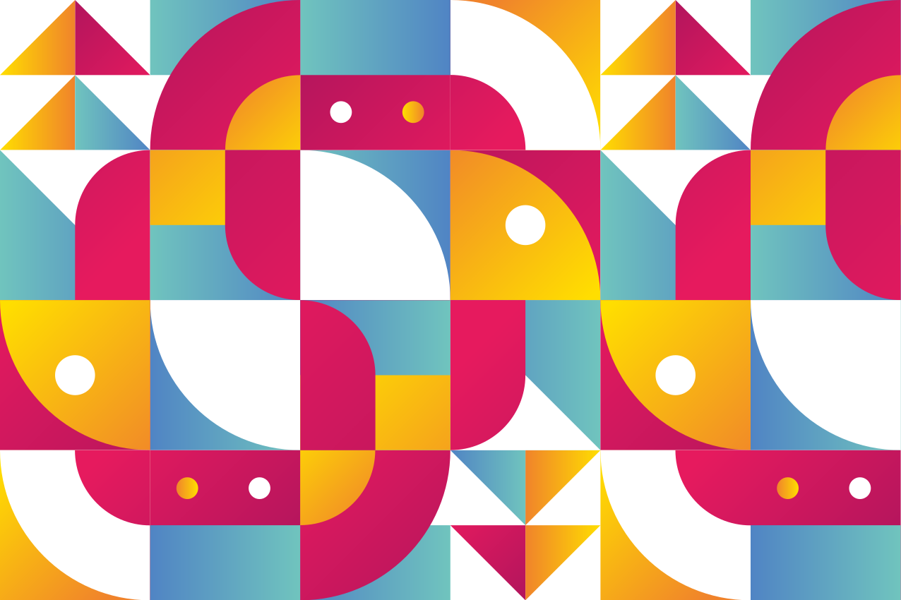 Tovaglietta americana moderna con motivi geometrici audaci - TenStickers