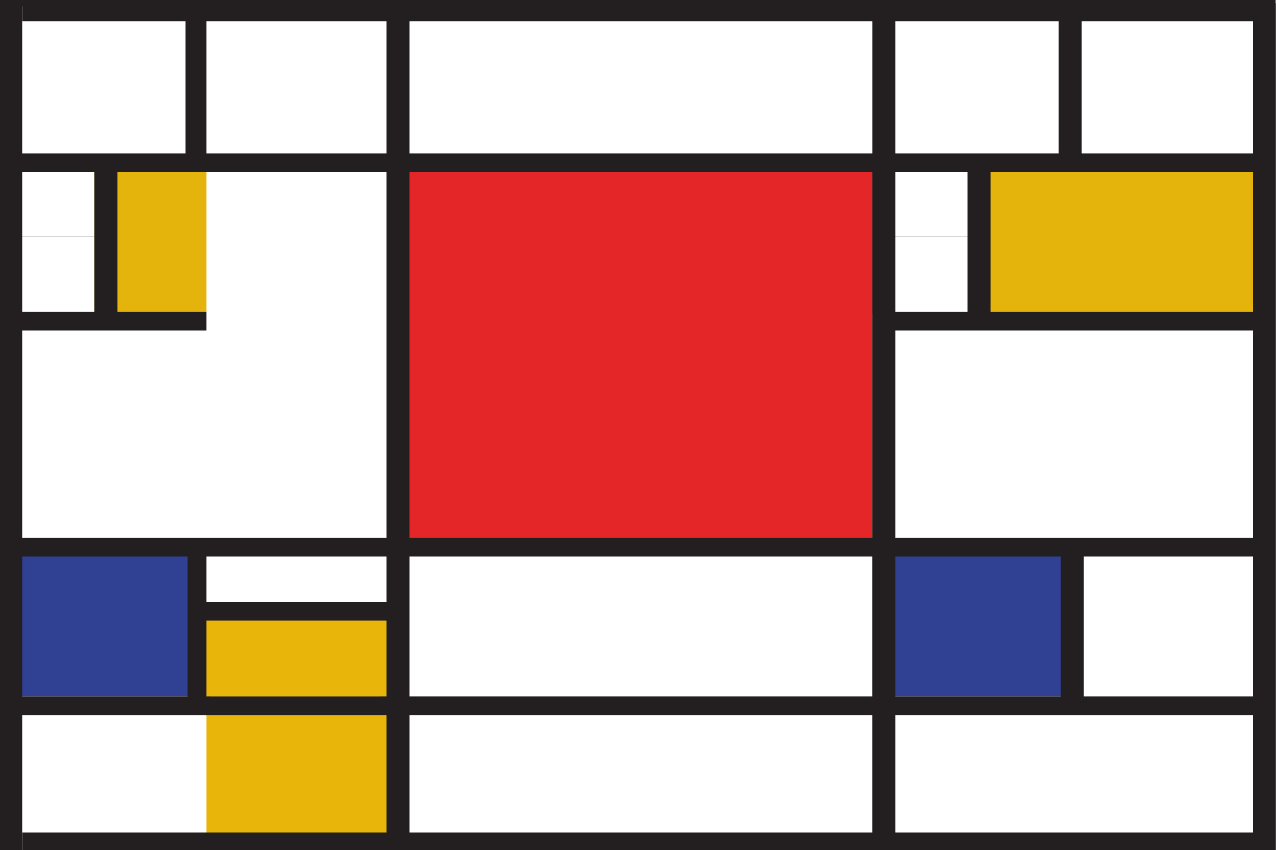 Tovaglietta personalizzata originale Arte geometrica mondrian - TenStickers