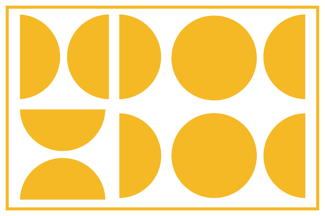 Tovaglietta americana moderna forma geometrica gialla - TenStickers