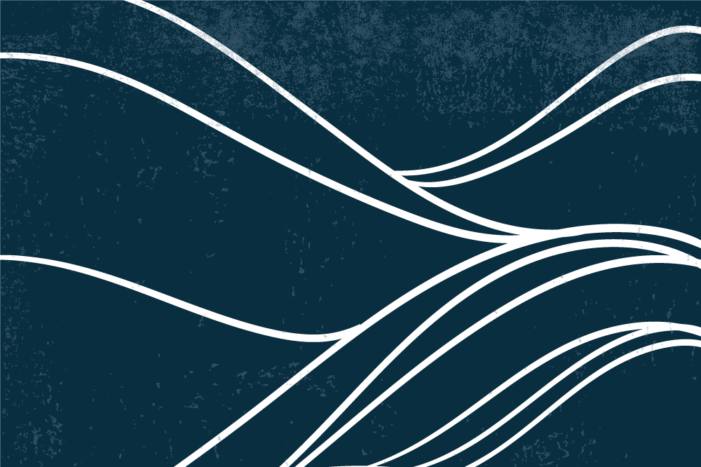 Tovaglietta americana moderna motivo onde elegante - TenStickers