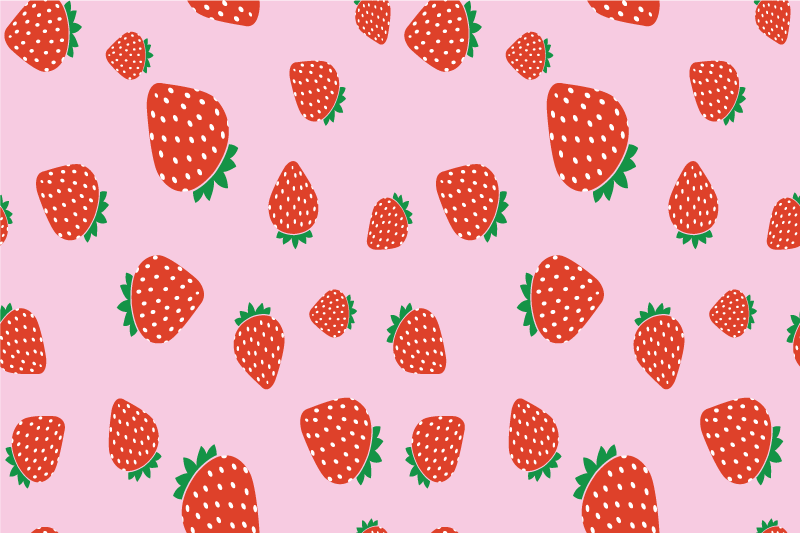 Tovaglietta americana infantile motivo fragola - TenStickers