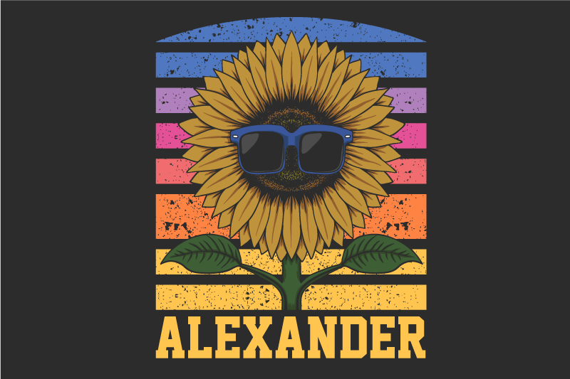 Tovaglietta americana testo Girasole freddo arcobaleno - TenStickers