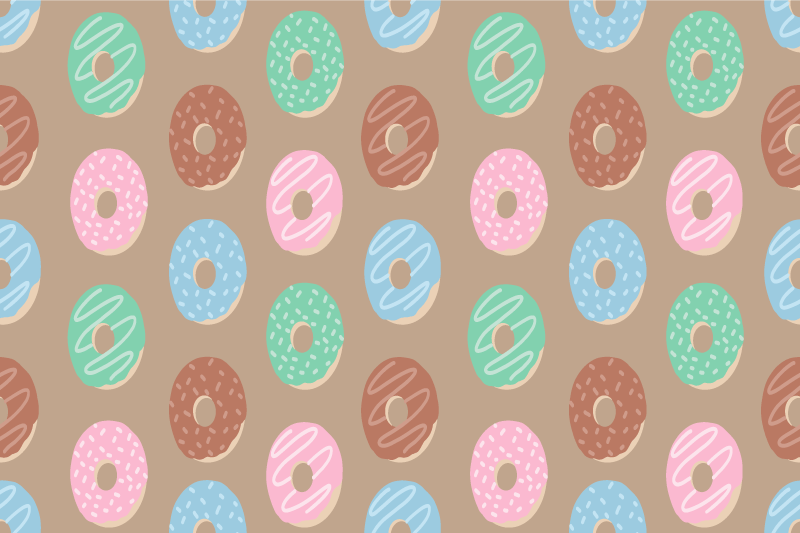 Tovaglietta americana originale motivo donut vivace - TenStickers